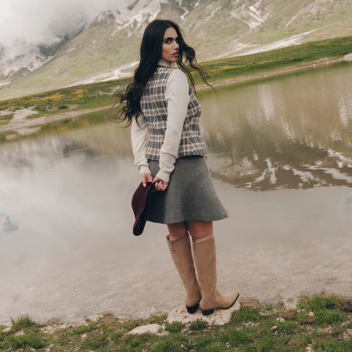 Virona H2O Waterproof Dk Taupe Suede Boots | Dolce Vita