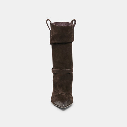 Morla Dk Brown Suede Boots | Dolce Vita