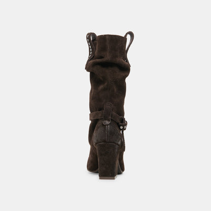 Morla Dk Brown Suede Boots | Dolce Vita