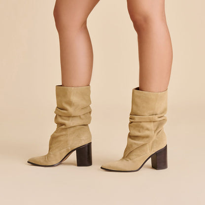 Talina Dk Taupe Suede Boots | Dolce Vita