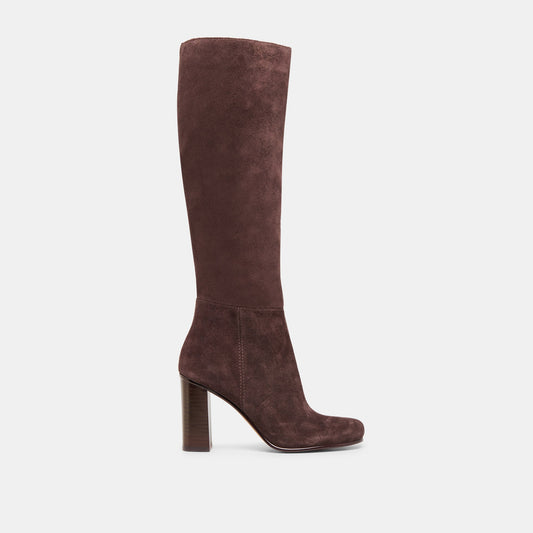 Hudsin Mahogany Suede Boots | Dolce Vita