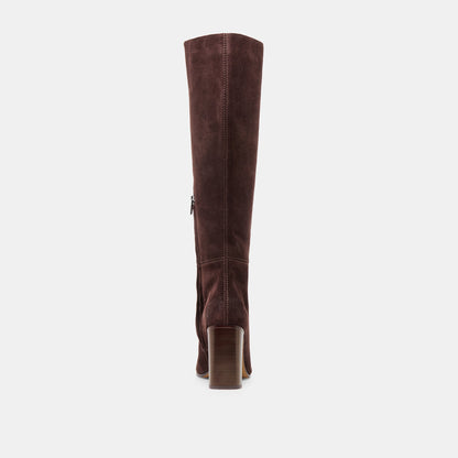 Hudsin Mahogany Suede Boots | Dolce Vita