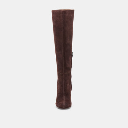 Hudsin Mahogany Suede Boots | Dolce Vita