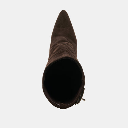 Aggy Dk Brown Suede Boots | Dolce Vita