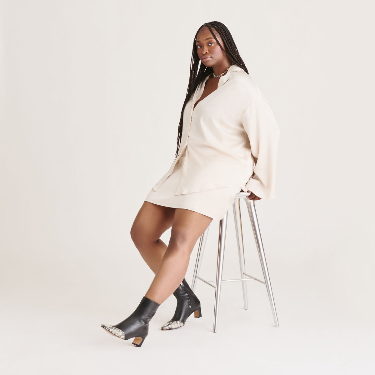 Anika Black Multi Leather Boots | Dolce Vita