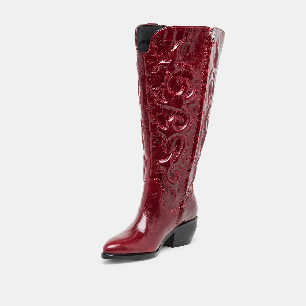 Mirla Oxblood Leather Extra Wide Calf Boots | Dolce Vita