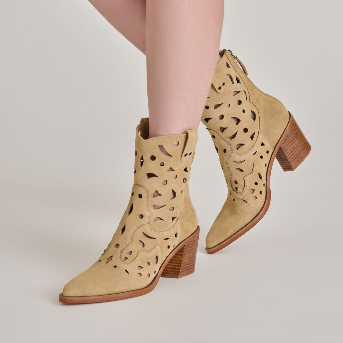 Zenobi Dk Taupe Suede Booties | Dolce Vita