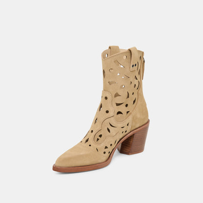 Zenobi Dk Taupe Suede Booties | Dolce Vita