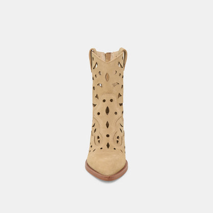 Zenobi Dk Taupe Suede Booties | Dolce Vita