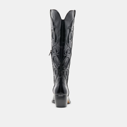 Mirla Black Leather Boots | Dolce Vita