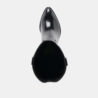 Mirla Black Leather Boots | Dolce Vita