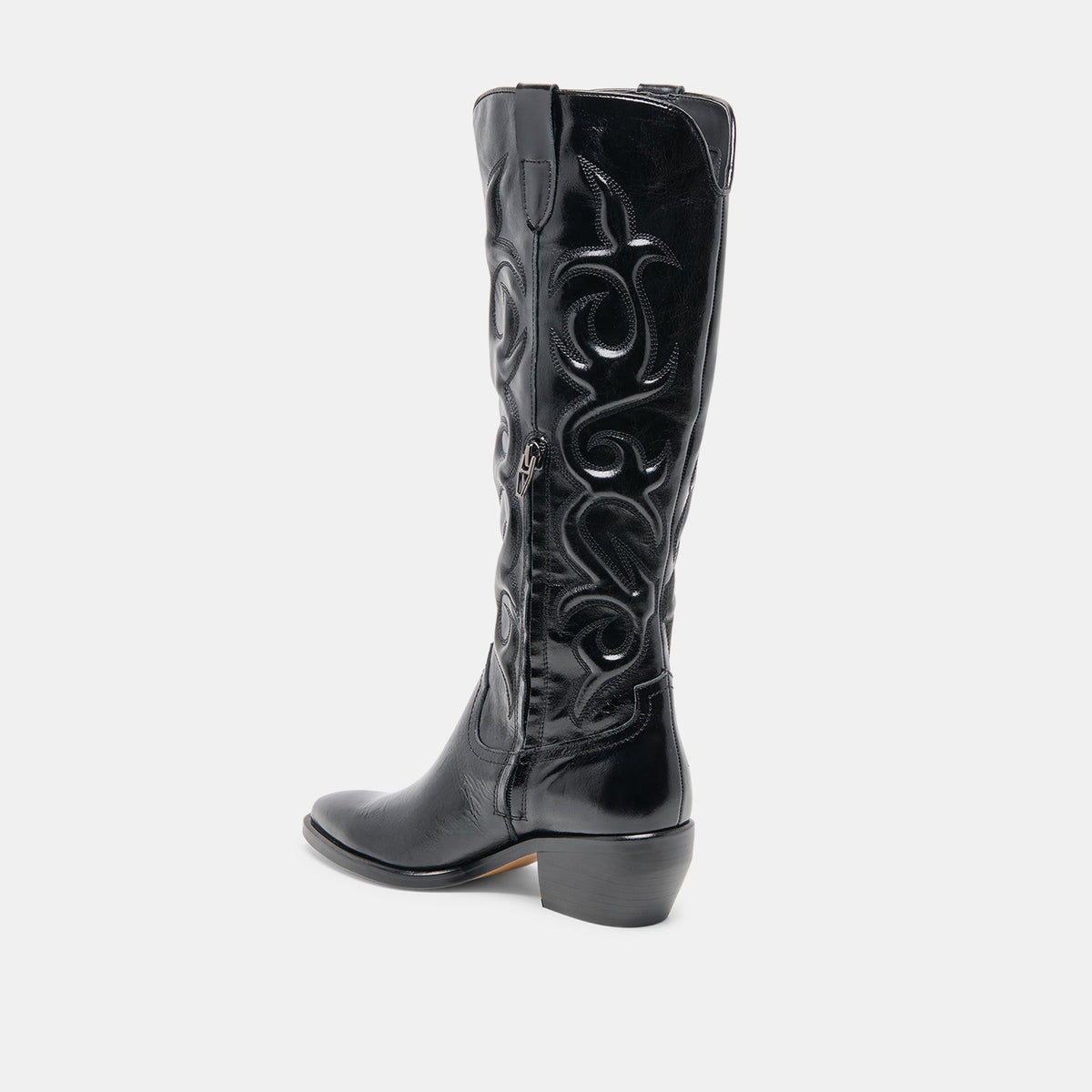 Mirla Black Leather Boots | Dolce Vita