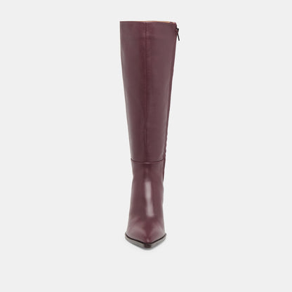 Auggie Wine Leather Boots | Dolce Vita
