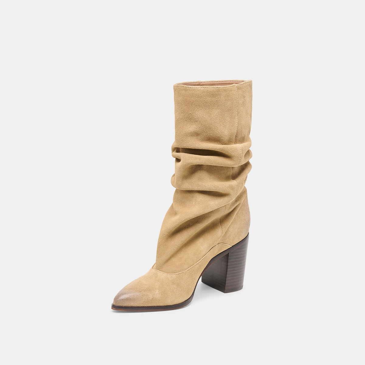 Talina Dk Taupe Suede Wide Calf Boots | Dolce Vita