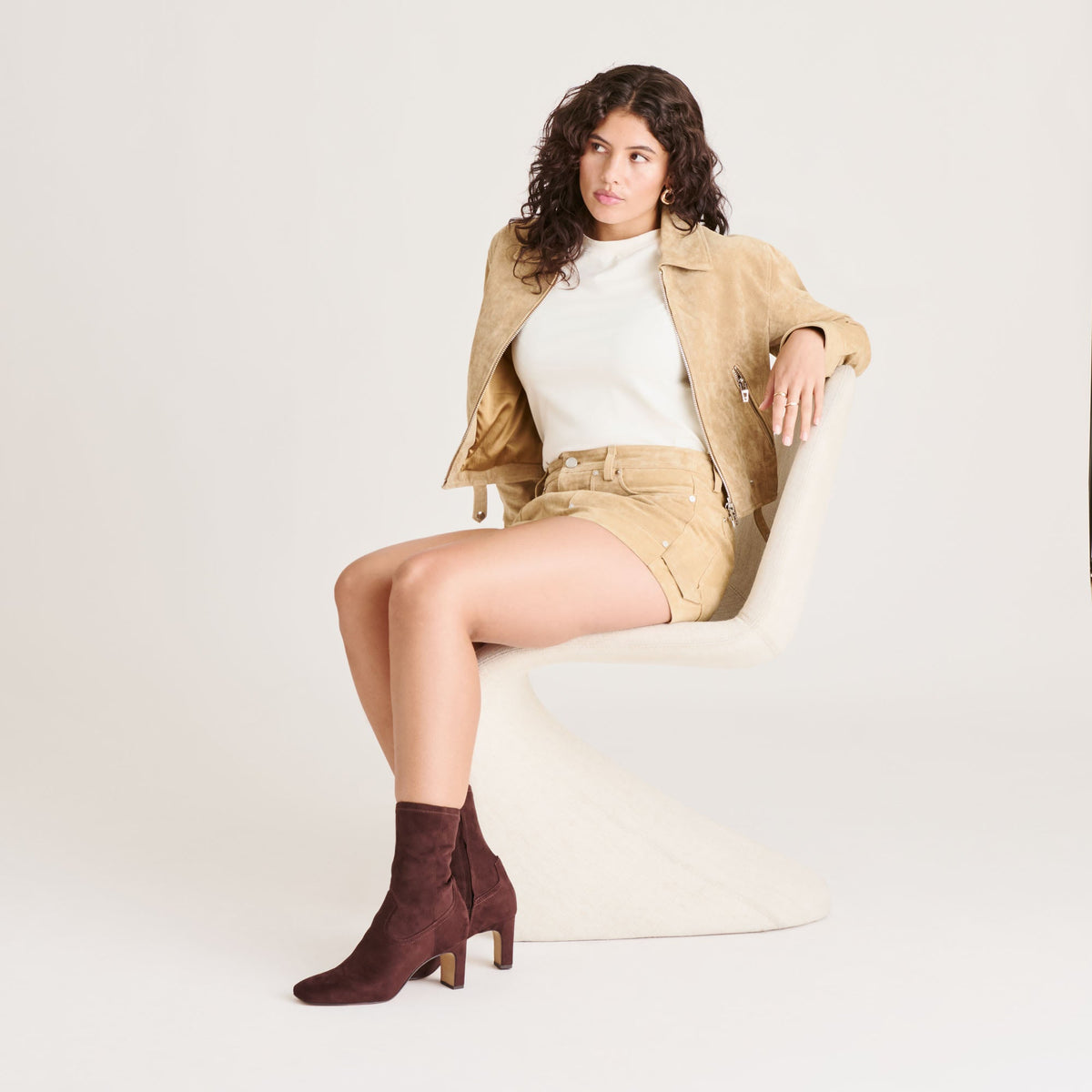 Roan Mahogany Stella Suede Boots | Dolce Vita
