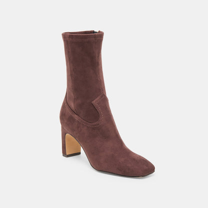 Roan Mahogany Stella Suede Boots | Dolce Vita