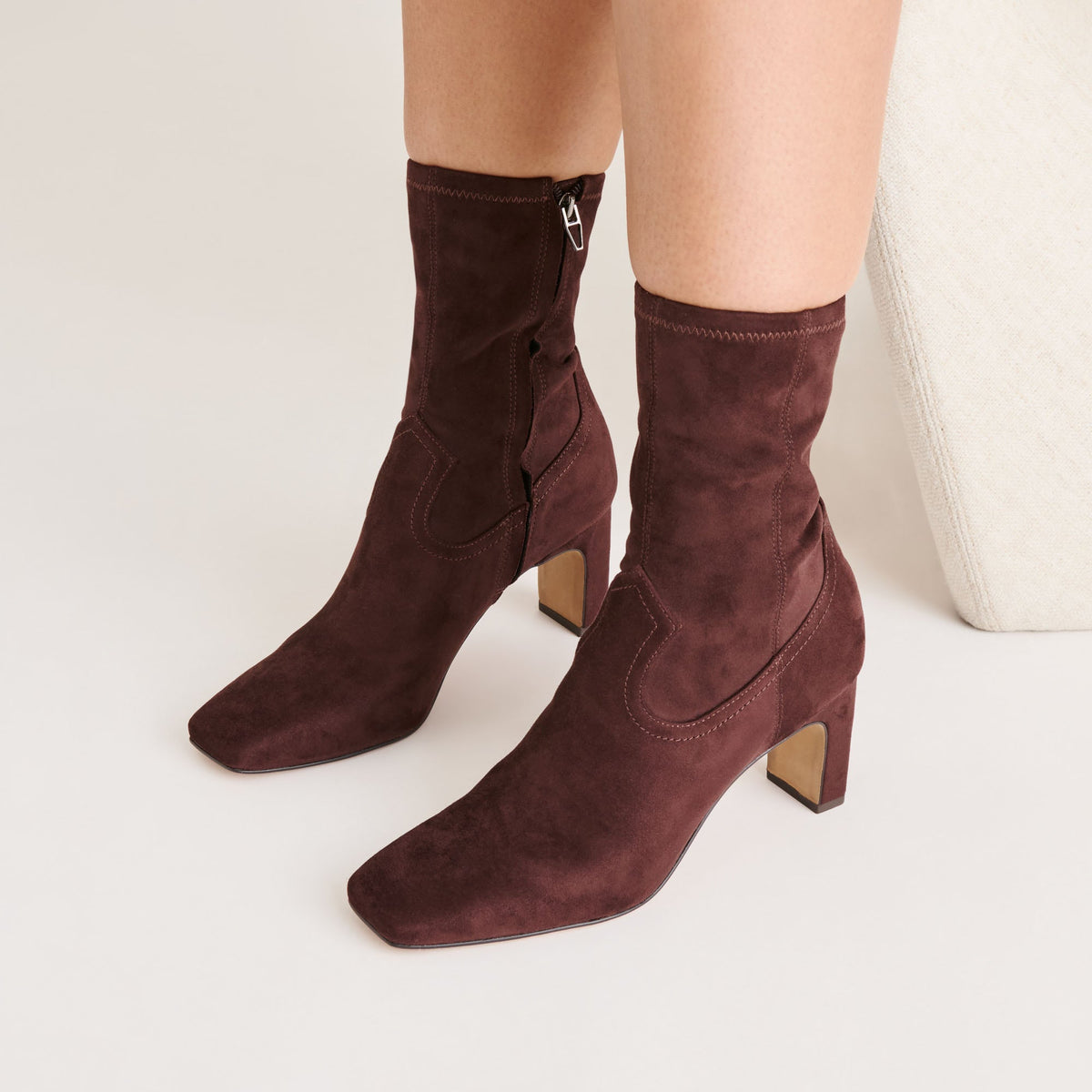 Roan Mahogany Stella Suede Boots | Dolce Vita