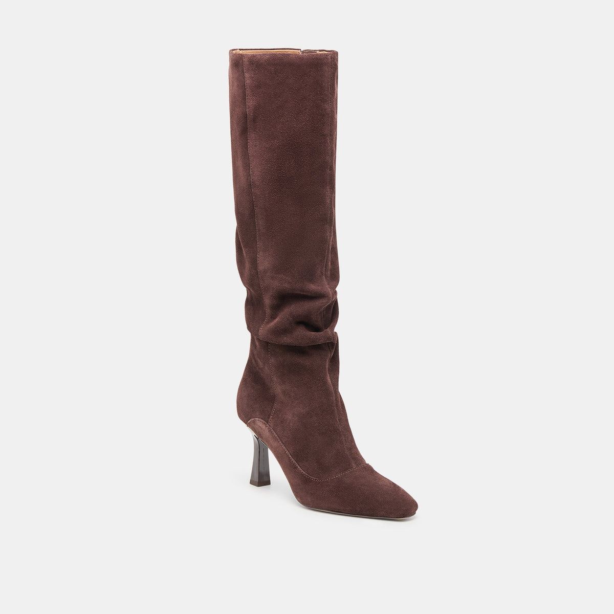 Lousa Mahogany Suede Wide Calf Boots | Dolce Vita
