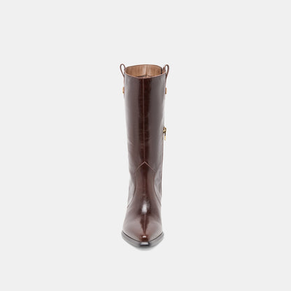 Vern Chocolate Leather Boots | Dolce Vita