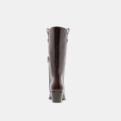 Vern Chocolate Leather Boots | Dolce Vita