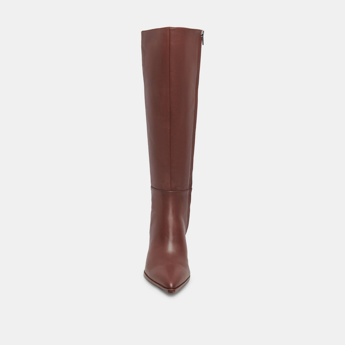 Auggie Chocolate Leather Narrow Calf Boots | Dolce Vita
