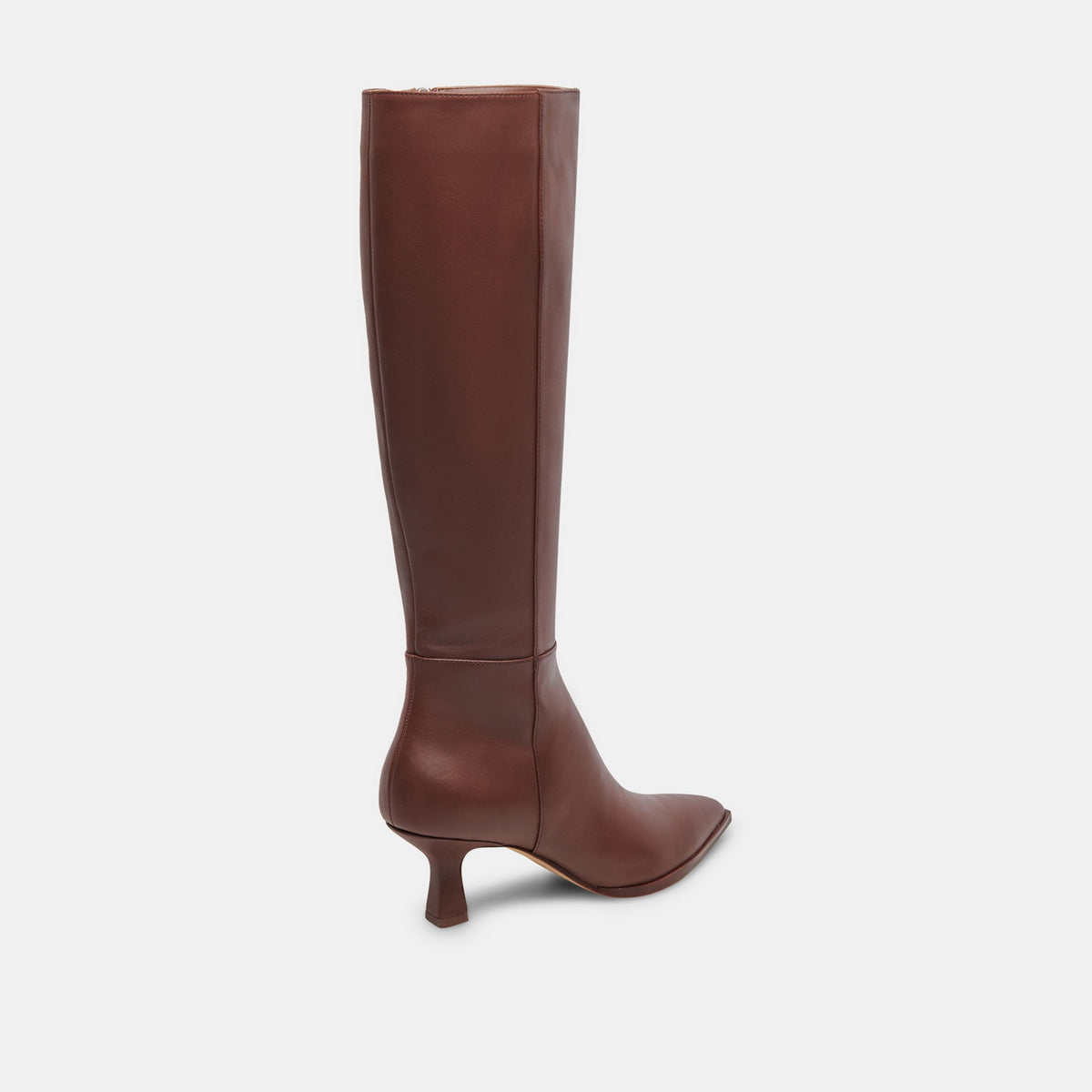 Auggie Chocolate Leather Narrow Calf Boots | Dolce Vita