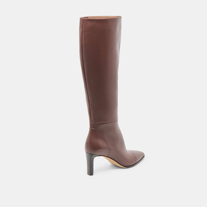 Emmi Chocolate Leather Boots | Dolce Vita