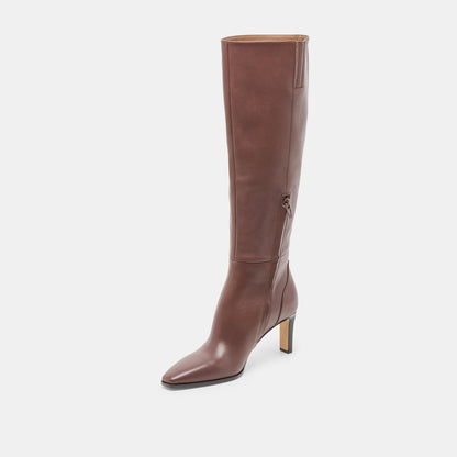 Emmi Chocolate Leather Boots | Dolce Vita