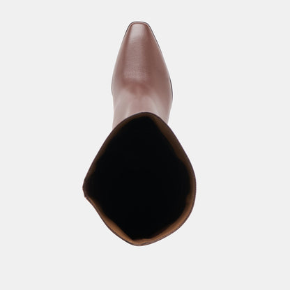 Emmi Chocolate Leather Boots | Dolce Vita