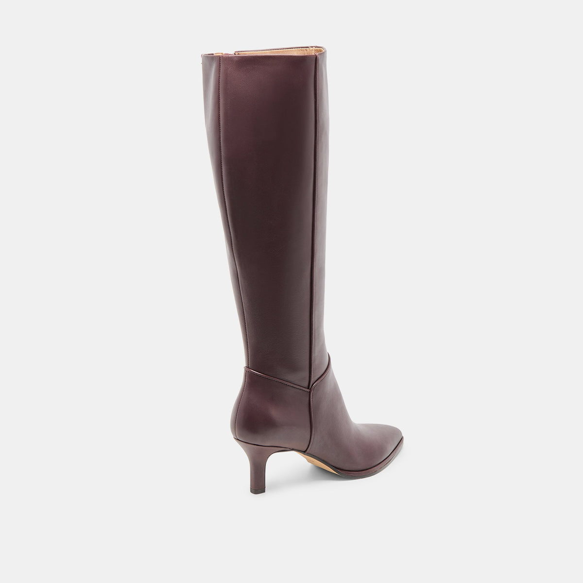 Aldy Mulberry Leather Wide Calf Boots | Dolce Vita
