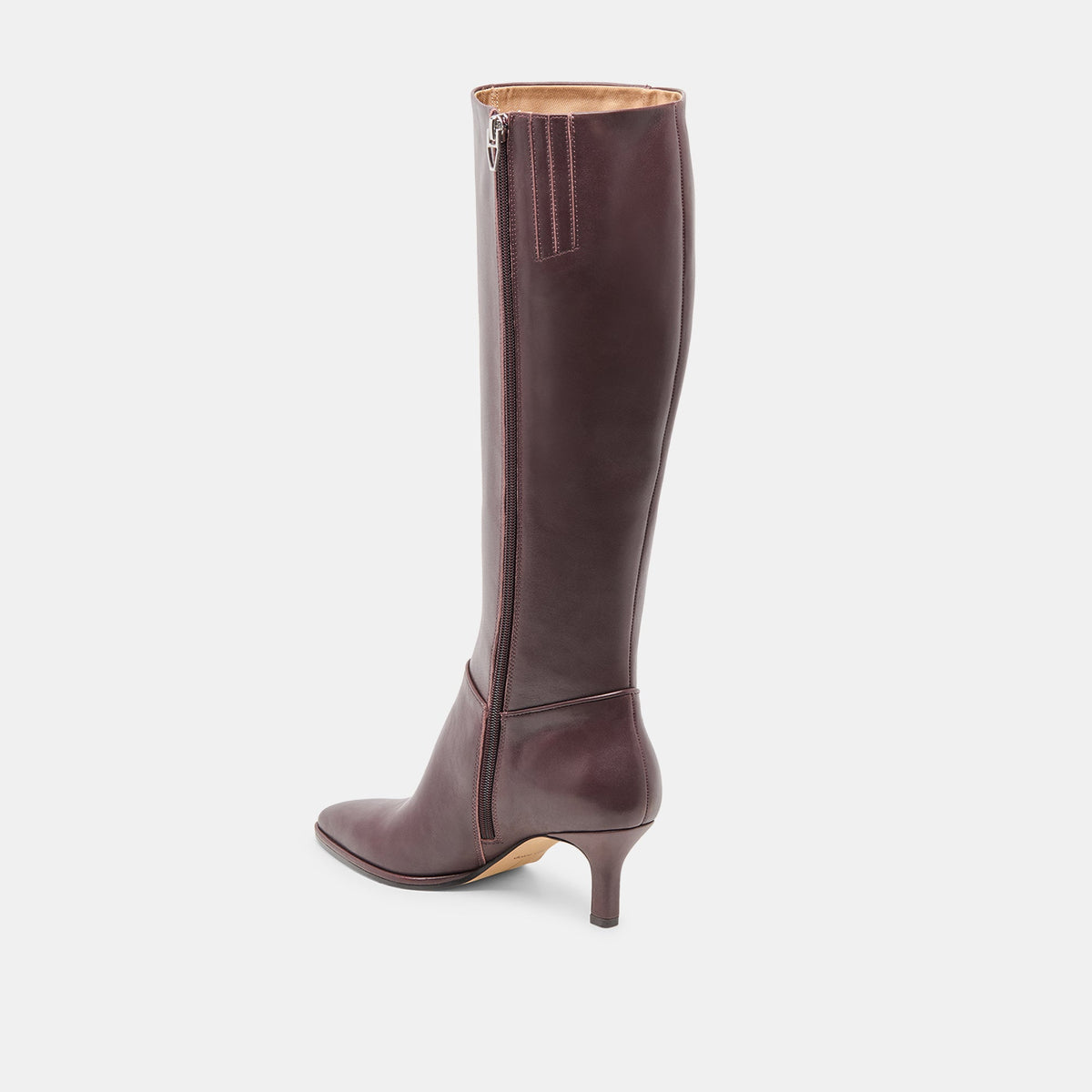 Aldy Mulberry Leather Wide Calf Boots | Dolce Vita