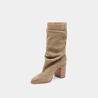 Talina Olive Suede Wide Calf Boots | Dolce Vita