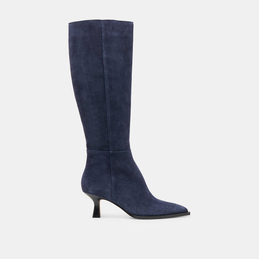 Auggie Navy Suede Boots | Dolce Vita