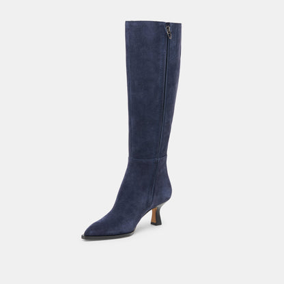 Auggie Navy Suede Boots | Dolce Vita