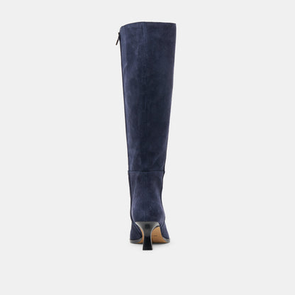 Auggie Navy Suede Boots | Dolce Vita
