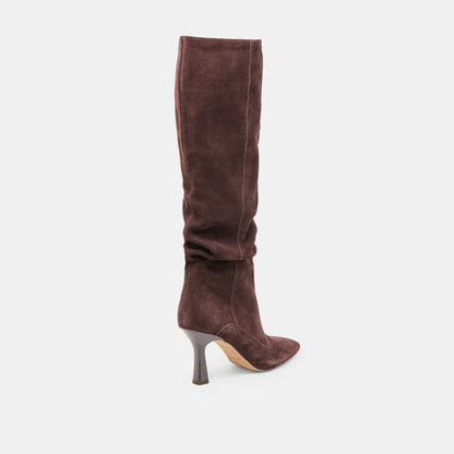 Lousa Mahogany Suede Boots | Dolce Vita