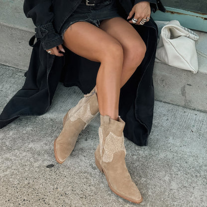 Salil Plush Dk Taupe Suede Boots | Dolce Vita