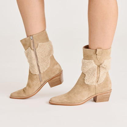 Salil Plush Dk Taupe Suede Boots | Dolce Vita