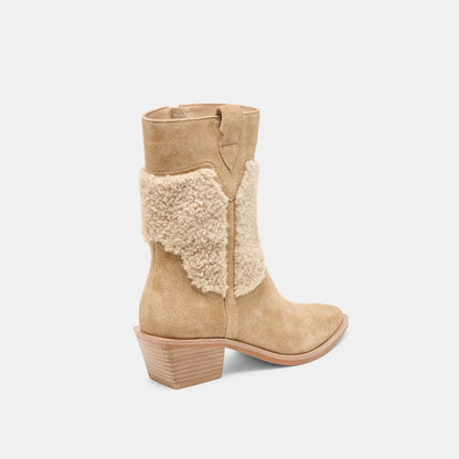 Salil Plush Dk Taupe Suede Boots | Dolce Vita