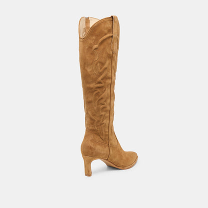 Alisa Lt Brown Suede Boots | Dolce Vita
