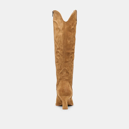 Alisa Lt Brown Suede Boots | Dolce Vita
