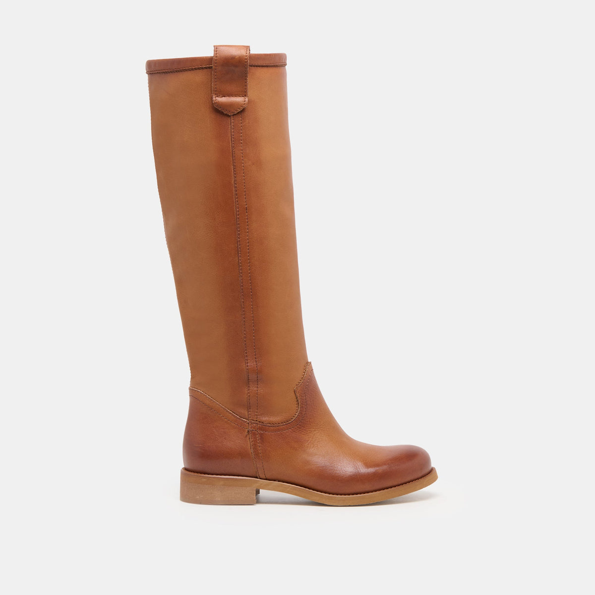 Ramzy Cognac Leather Boots | Dolce Vita