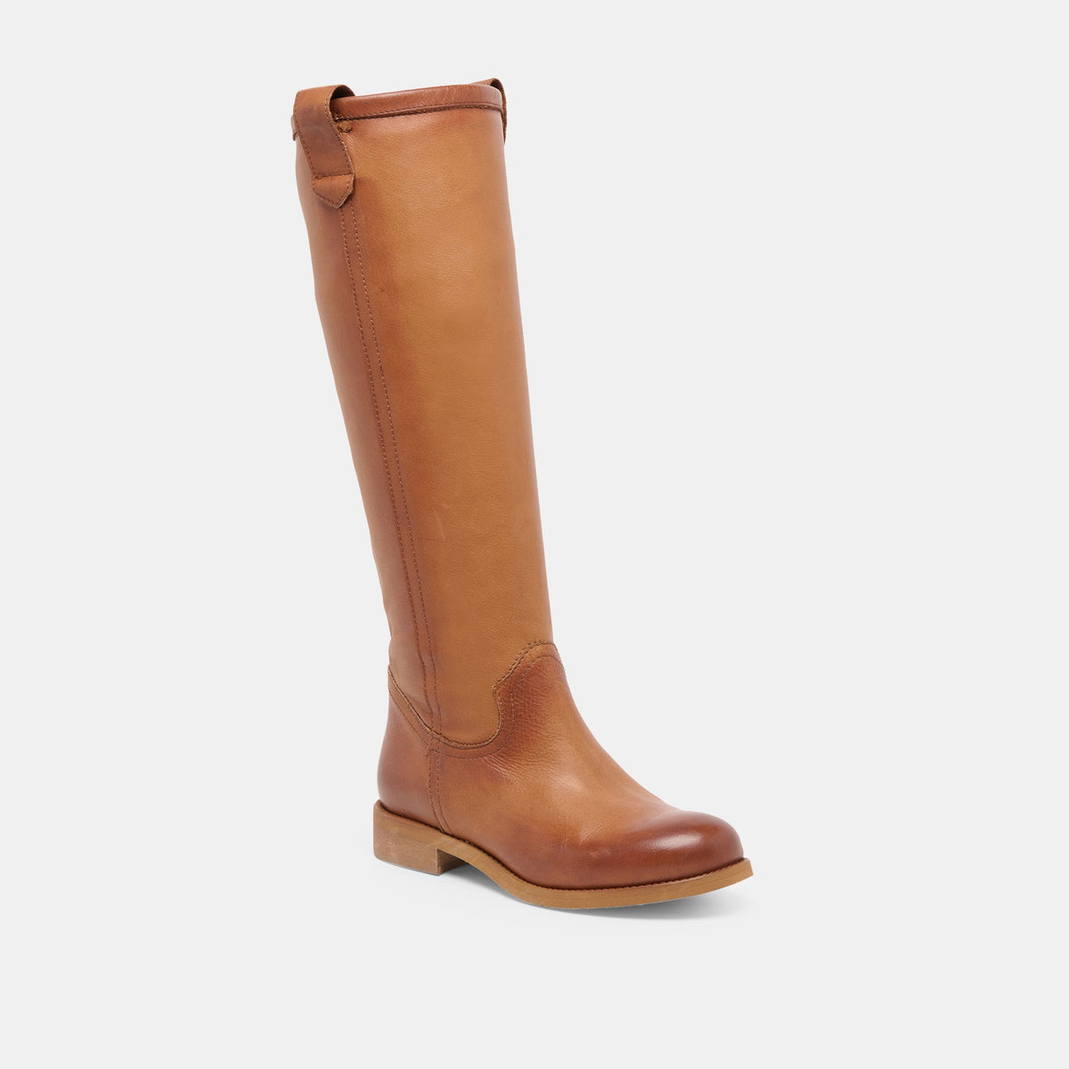 Ramzy Cognac Leather Boots | Dolce Vita