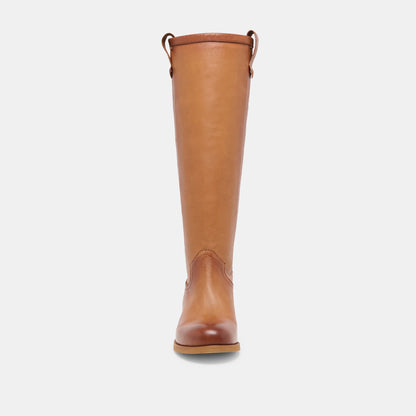 Ramzy Cognac Leather Boots | Dolce Vita