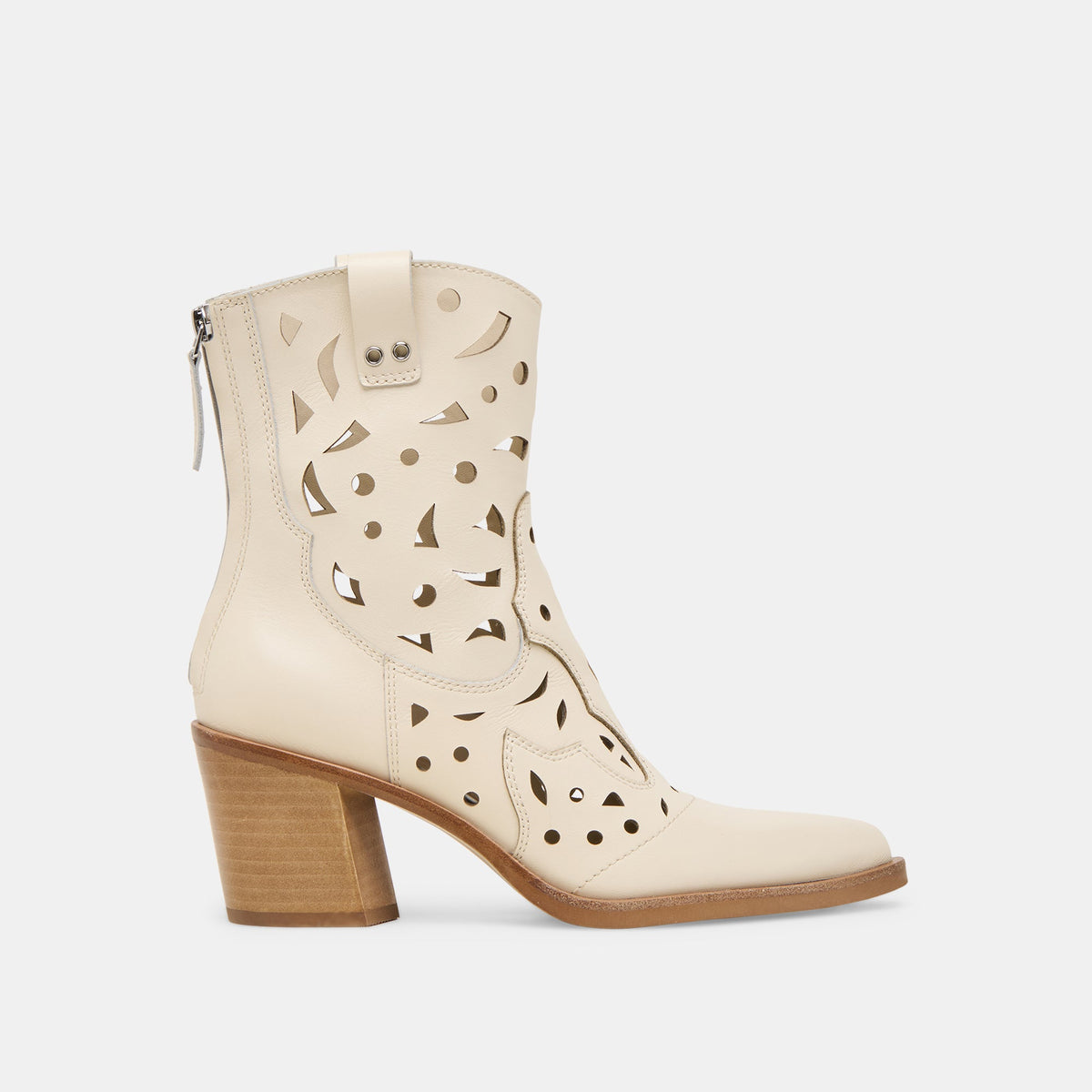 Zenobi Off White Leather Booties | Dolce Vita