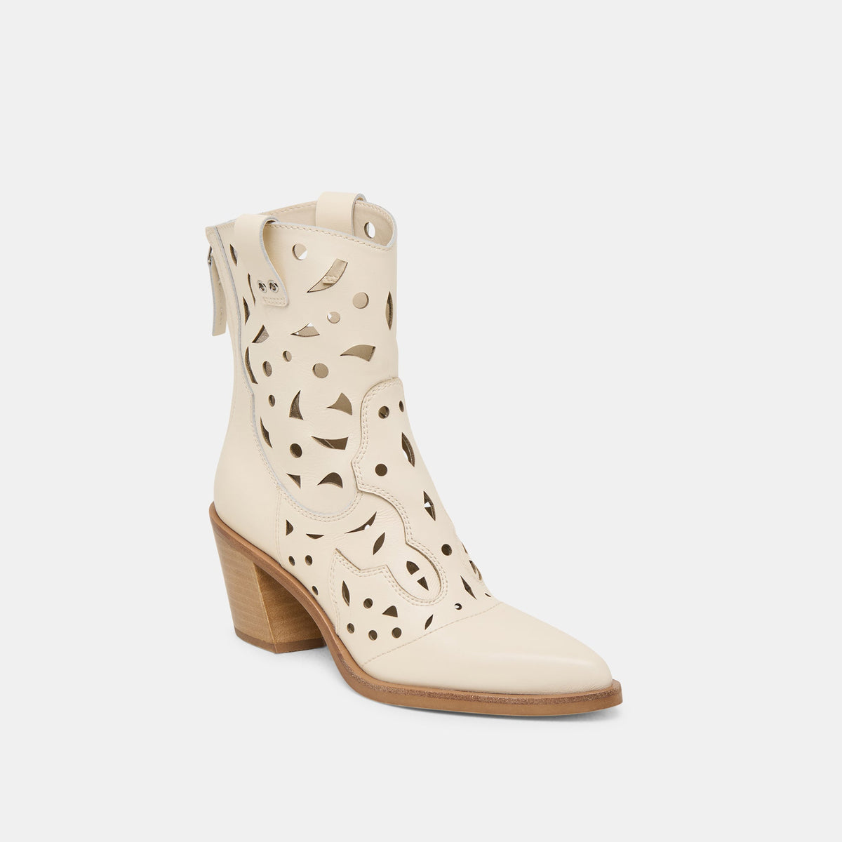 Zenobi Off White Leather Booties | Dolce Vita