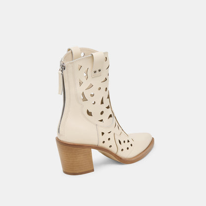 Zenobi Off White Leather Booties | Dolce Vita