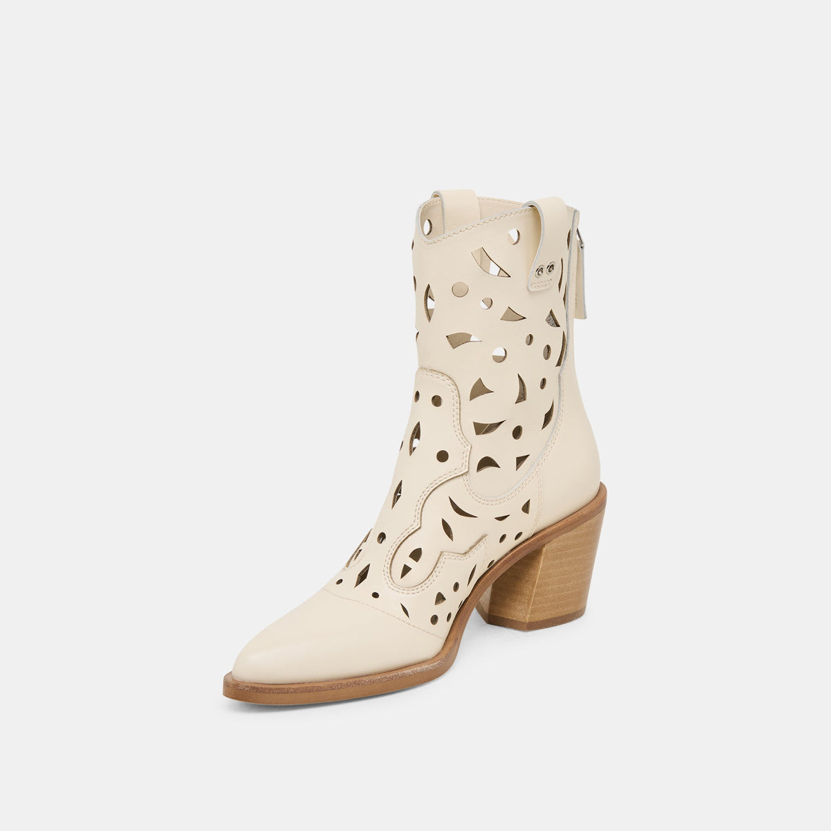 Zenobi Off White Leather Booties | Dolce Vita