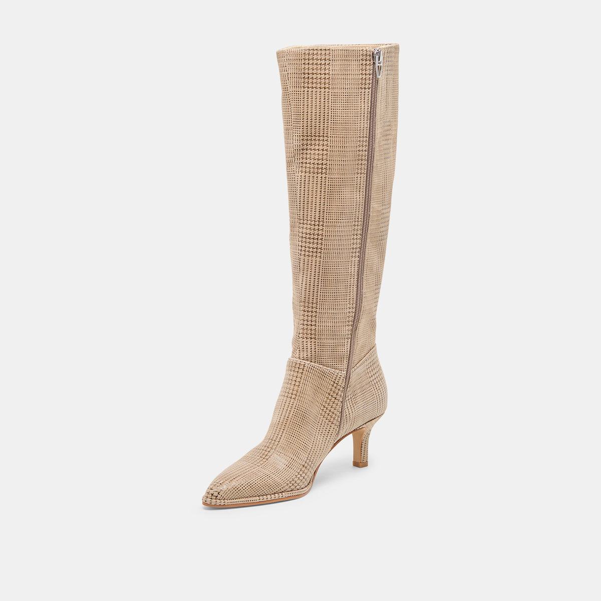 Aldy Herringbone Printed Suede Boots | Dolce Vita