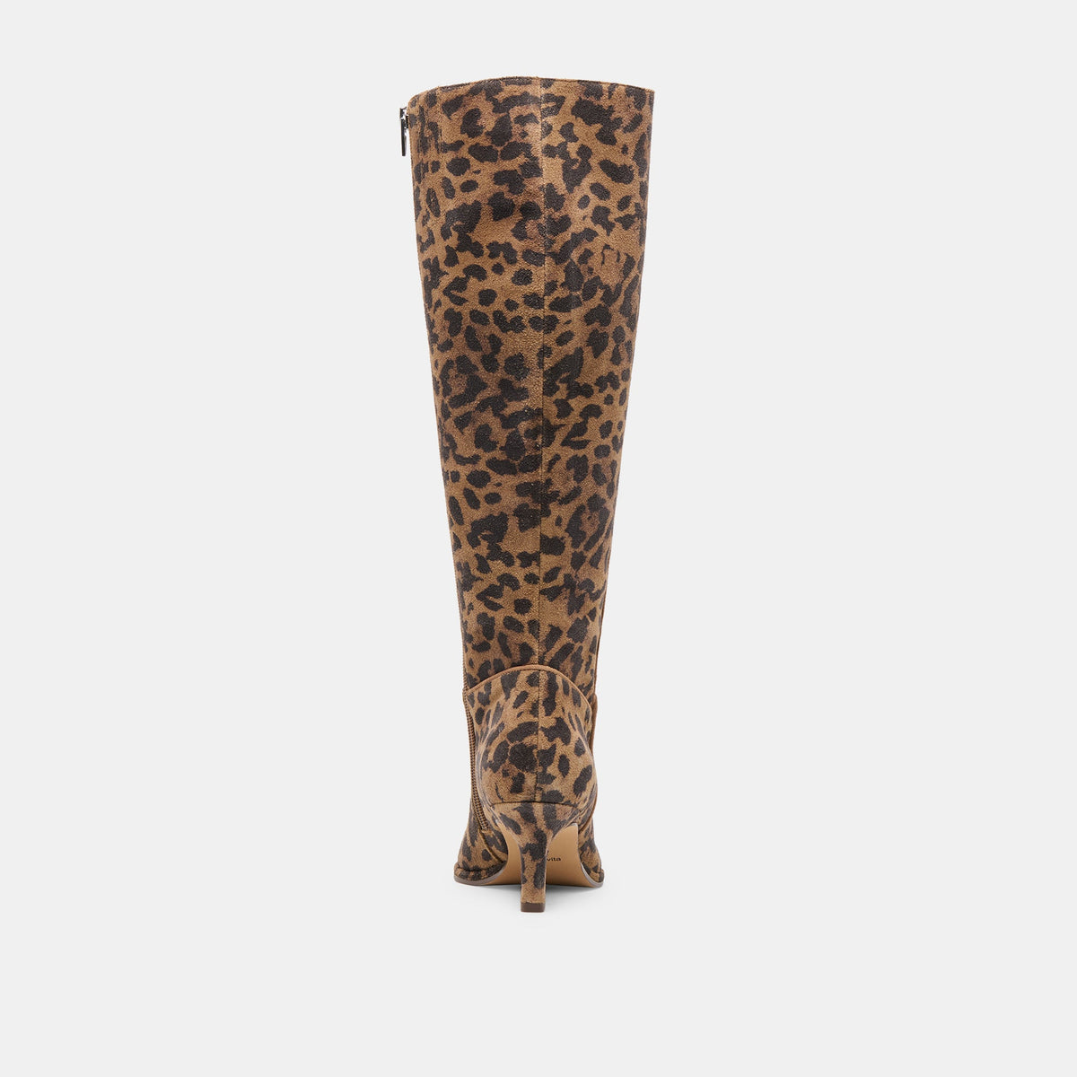 Aldy Brown Leopard Printed Suede Wide Calf Boots | Dolce Vita